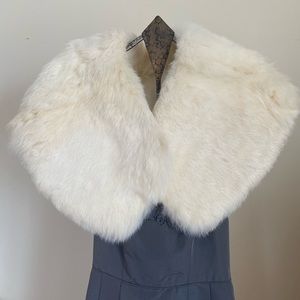 Vintage White Fur Stole/Shawl!!
